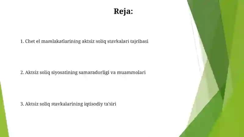 Aksiz soliq stavkalarining iqtisodiy ta'siri 2