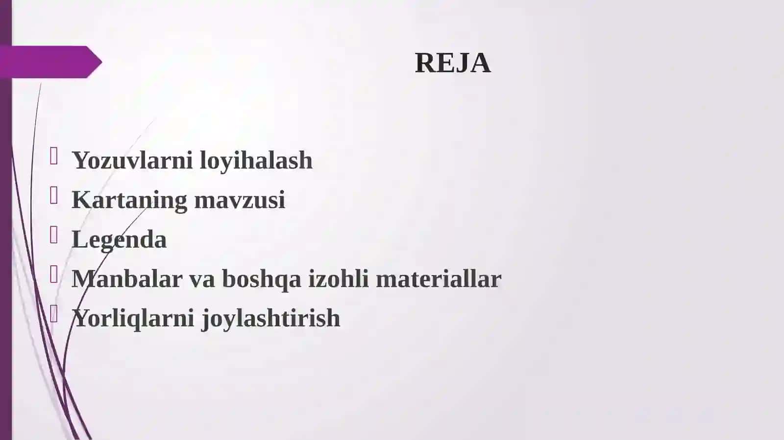 KARTADA MATNLI MATERIALLAR VA ULARNI JIHOZLASH 2
