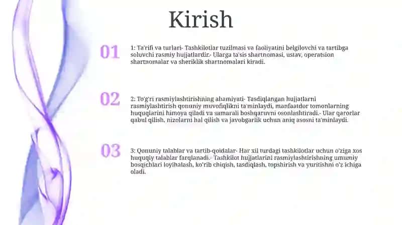 Tashkiliy Hujjatlar Va Ularni Rasmiylashtirish 2