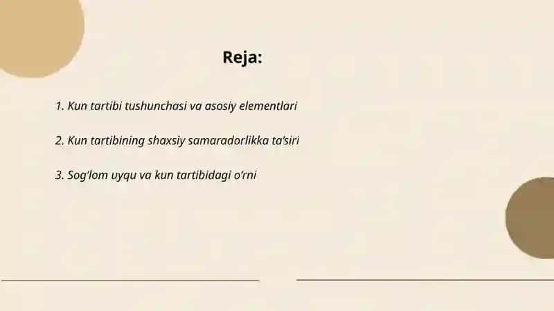 Kun tartibi va uning ahamiyati 2