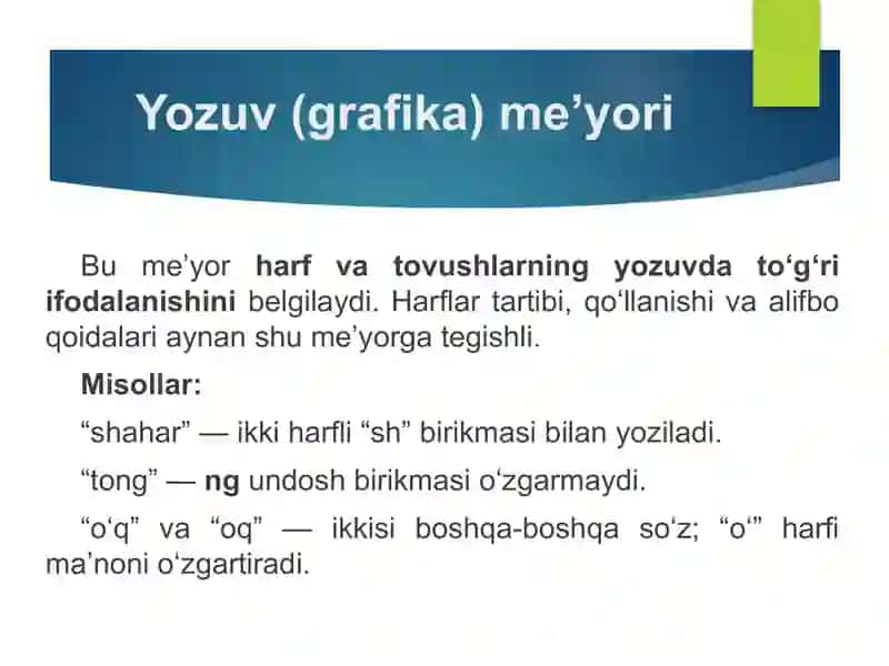 Adabiy til me'yorlari 2