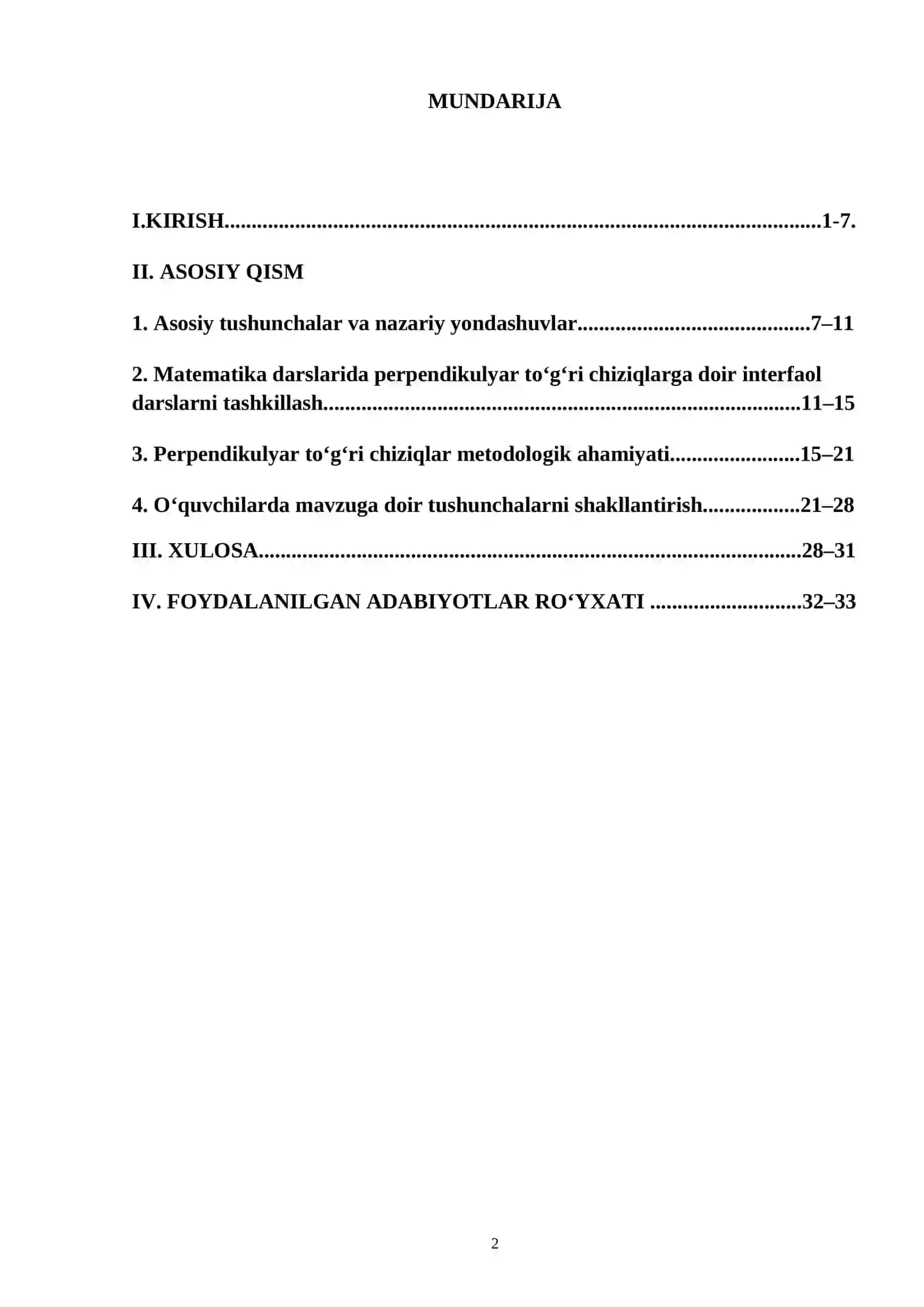 3 - sinf matematika darslarida perpendikulyar to‘g‘ri chiziqlarga doir amaliy topshiriqlar ustida ishlashga o‘rgatish 2