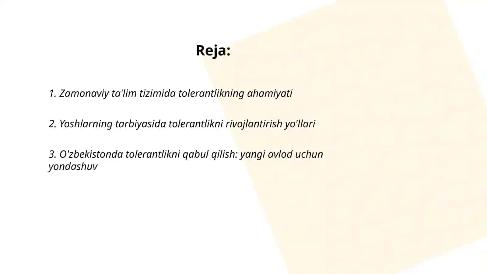 Zamonaviy ta’lim va bugungi kun yoshlar tarbiyasida tolerantlikning o’rni va roli 2