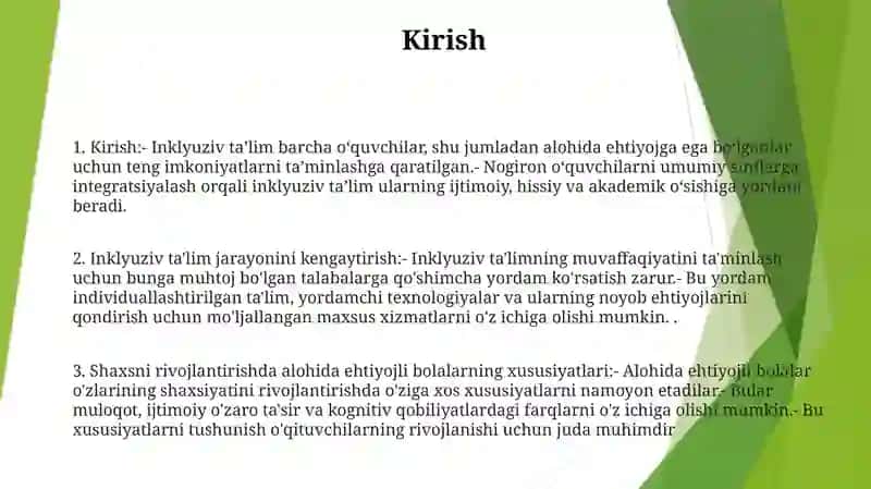 Inklyuziv Ta'Limni Amalga Oshirish Jarayoni Alohida Yordamga Muhtoj Bolaning Shaxsini Rivojlanishining Xususiyatlari 2