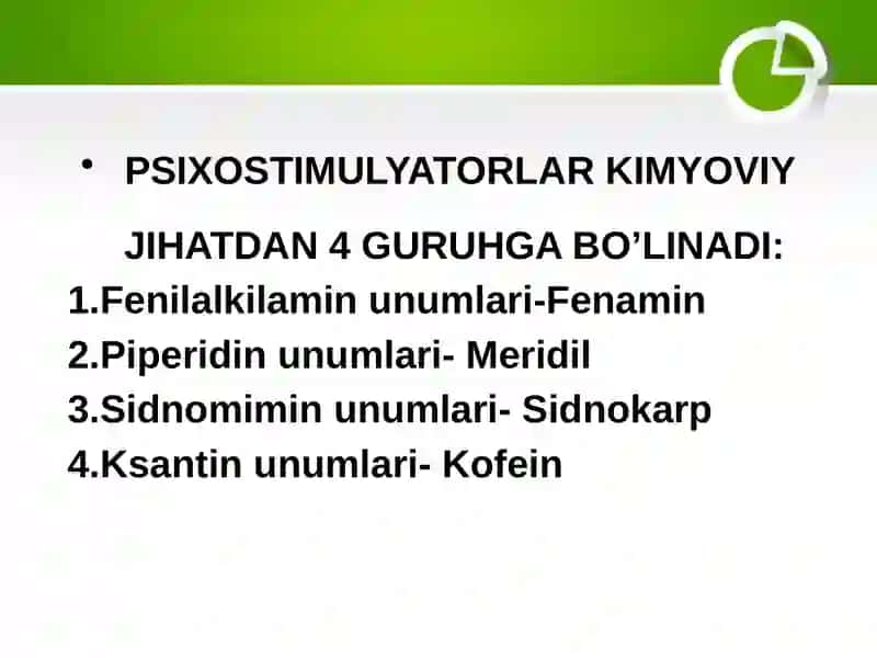 PSIXOSTIMULYATORLAR. NOOTROP VOSITALAR 2