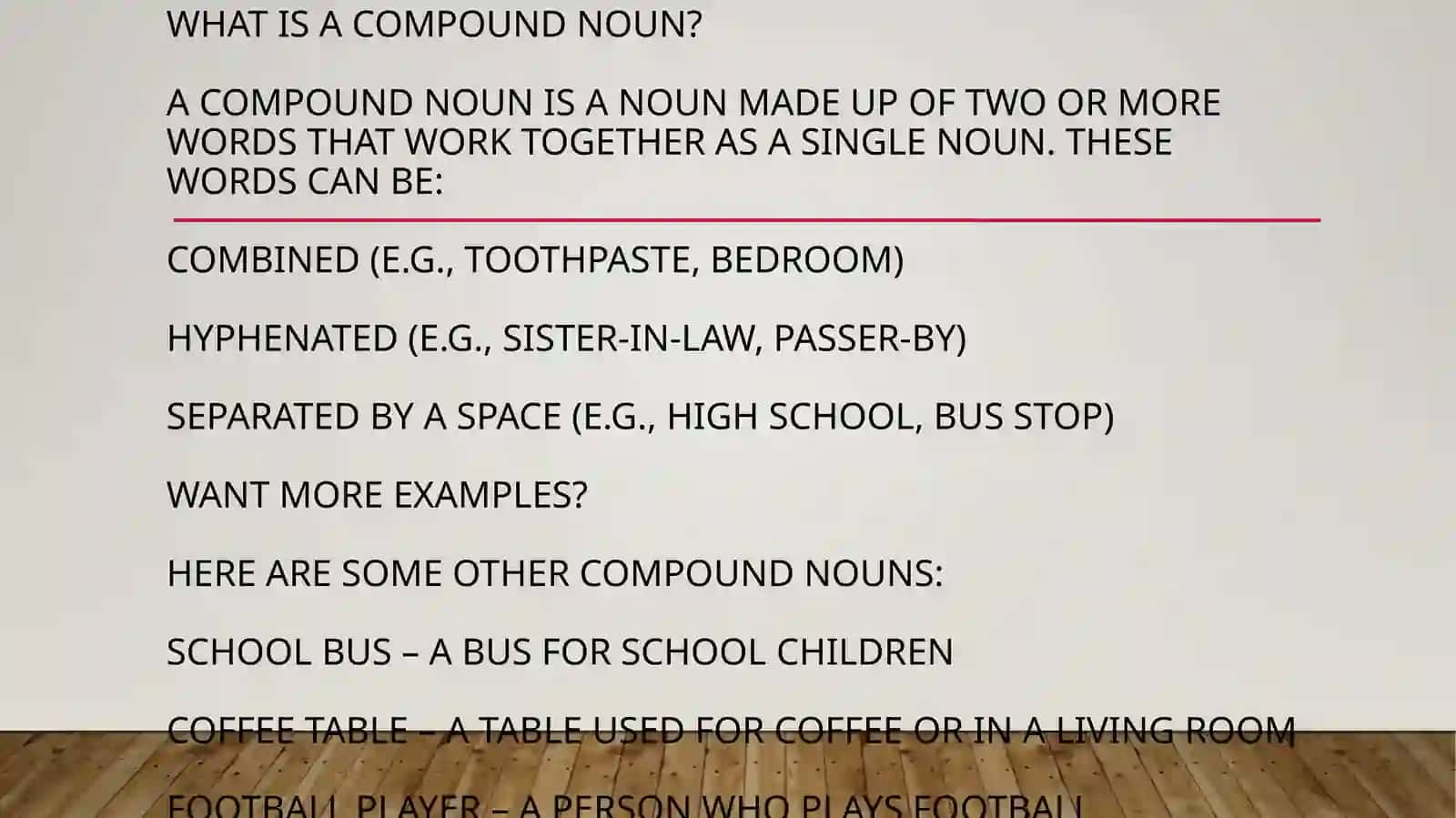 Compound noun 2