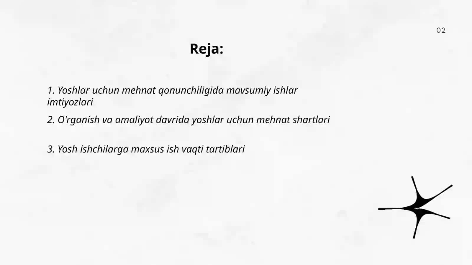 Yoshlar uchun mehnat qonunchiligida mavsumiy ishlar imtiyozlari 2