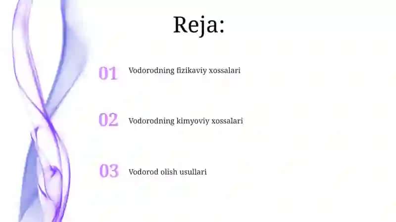 Amaliy mashgulot:’’Vodorodning olinishi va uning xossalari’’ 2