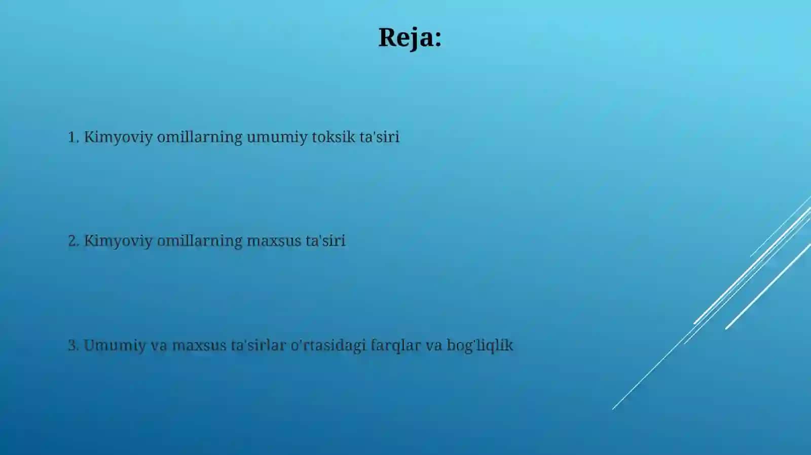 Kimyoviy omillarning umumiy va maxsus ta'siri haqida tushuncha 2