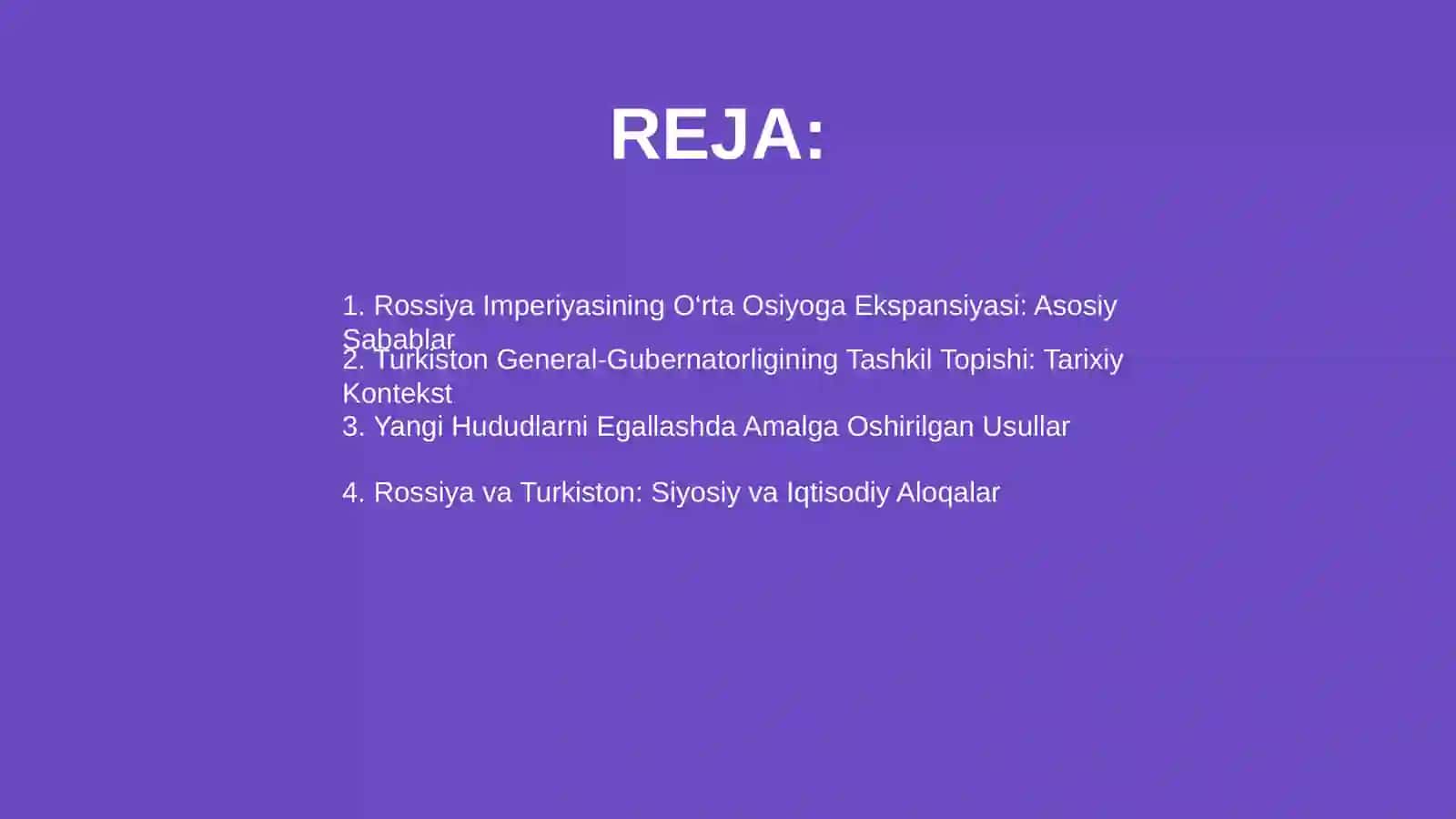 Rossiya Imperiyasining O‘rta Osiyoga Ekspansiyasi: Asosiy Sabablar 2