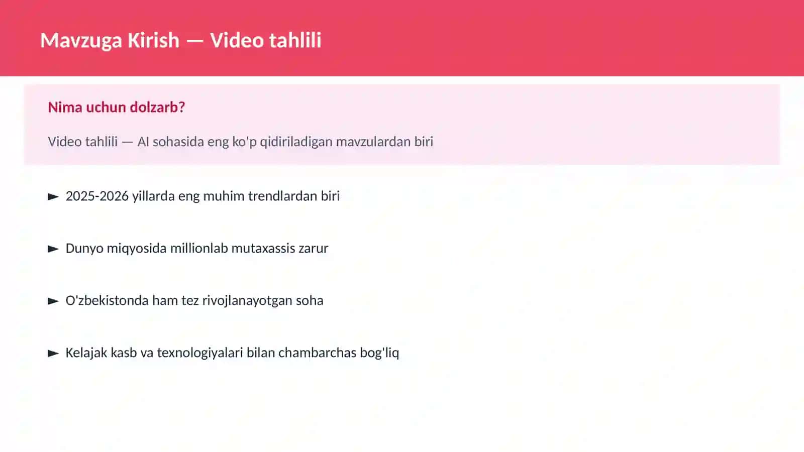 Video tahlili 2