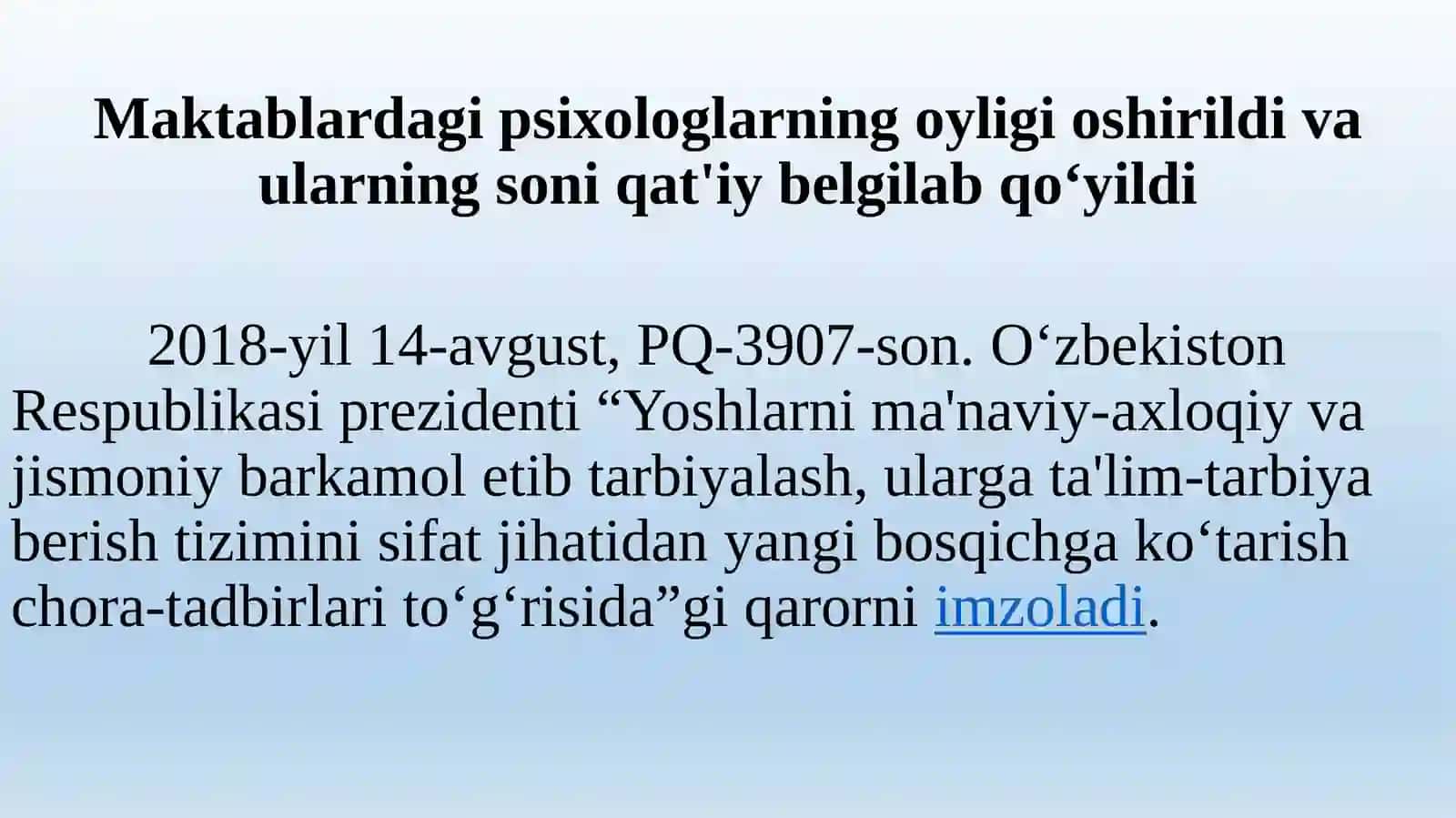Ta’lim sohasidagi psixologning burchi va majburiyatlari, ishning axloqiy tamoyillari 2