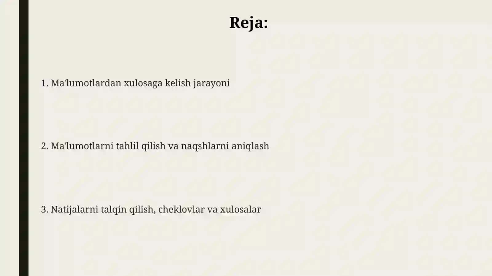 Ma'lumotlar yig'ish va tayyorlash 2