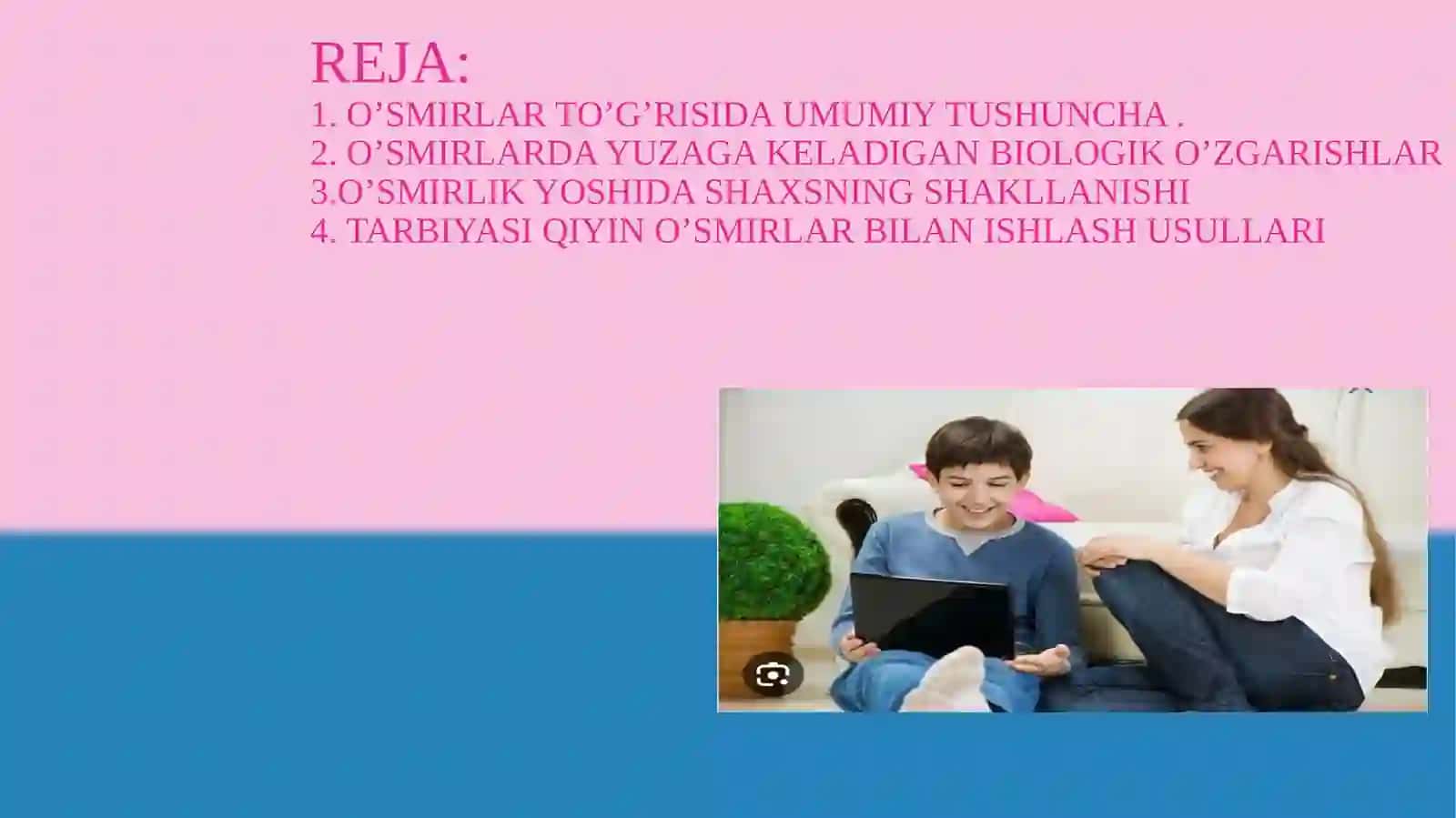 o’smirlik davrida fiziologik rivojlanish xususiyatlari va uning o’smir psixologiyasiga ta’siri 2