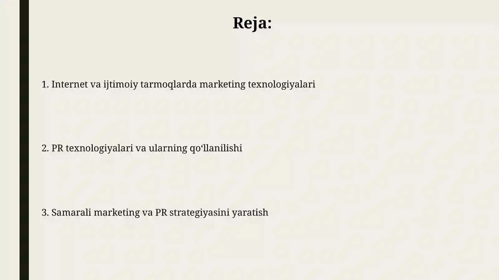 Internet va ijtimoiy tarmoqlarda marketing PR texnologiyalari 2