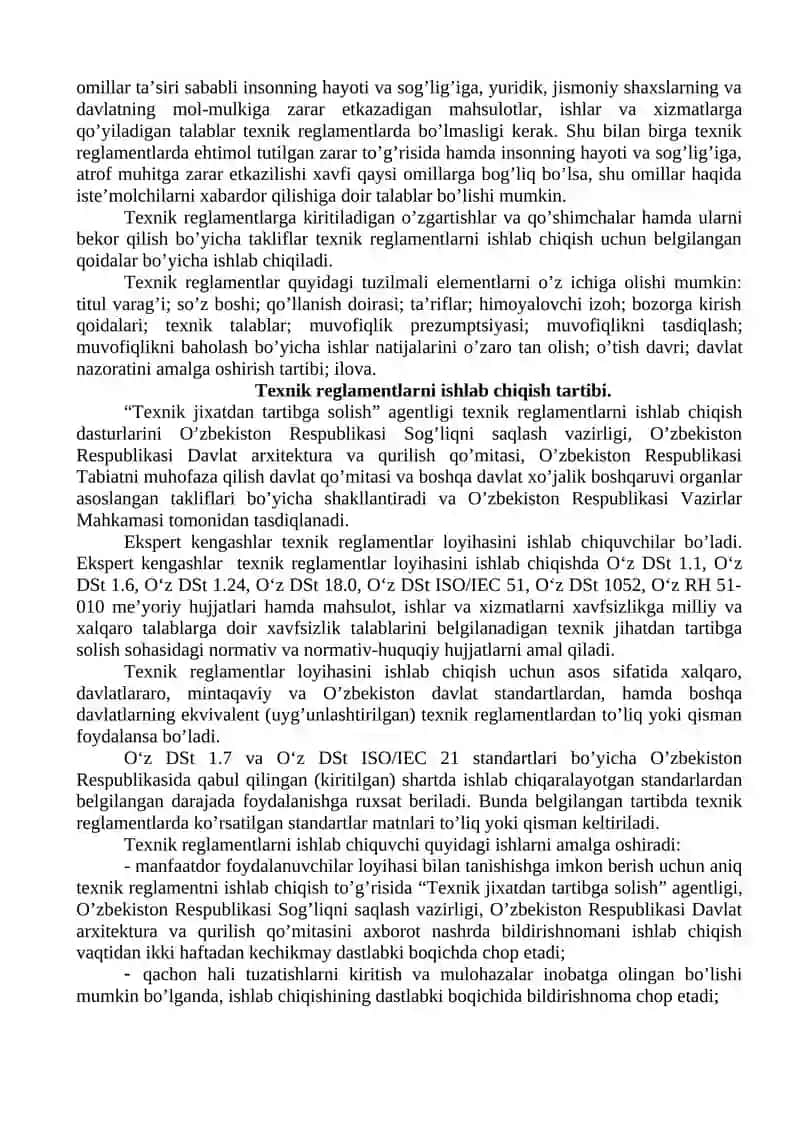 7-AMALIY MASHG`ULOT. TEXNIK REGLAMENTLARNI ISHLAB CHIQISHNING ASOSIY VAZIFALARI 2