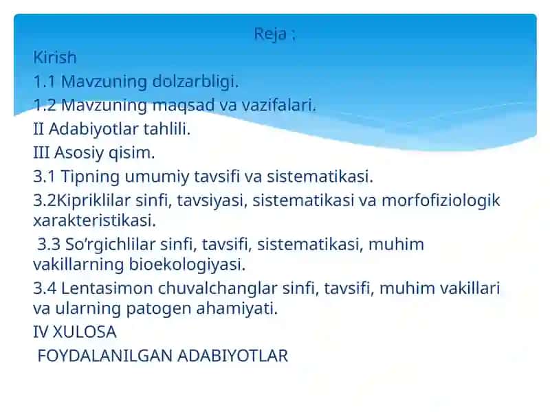 Yassi chuvalchanglarning rivojlanish sikli- parazitlik hayot mahsuli 2