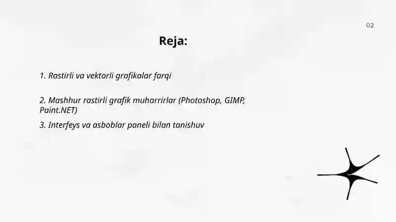 Rastirli grafik muharrir dasturlari bilan ishlash 2