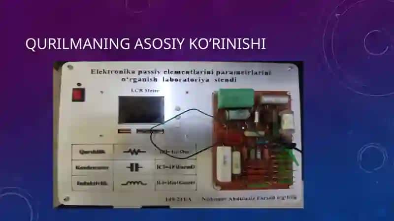 Elektronika passiv elementlarini parametrlarini o‘rganish laboratoriya stendini yaratish 2