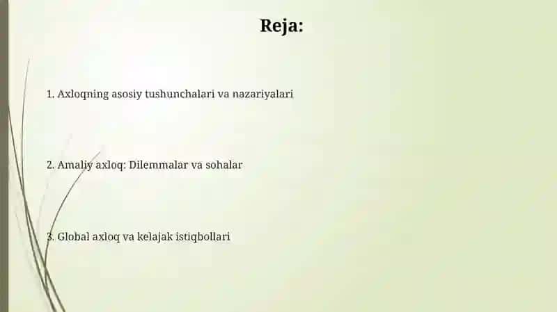 Axloqning asosiy tushunchalari va nazariyalari 2