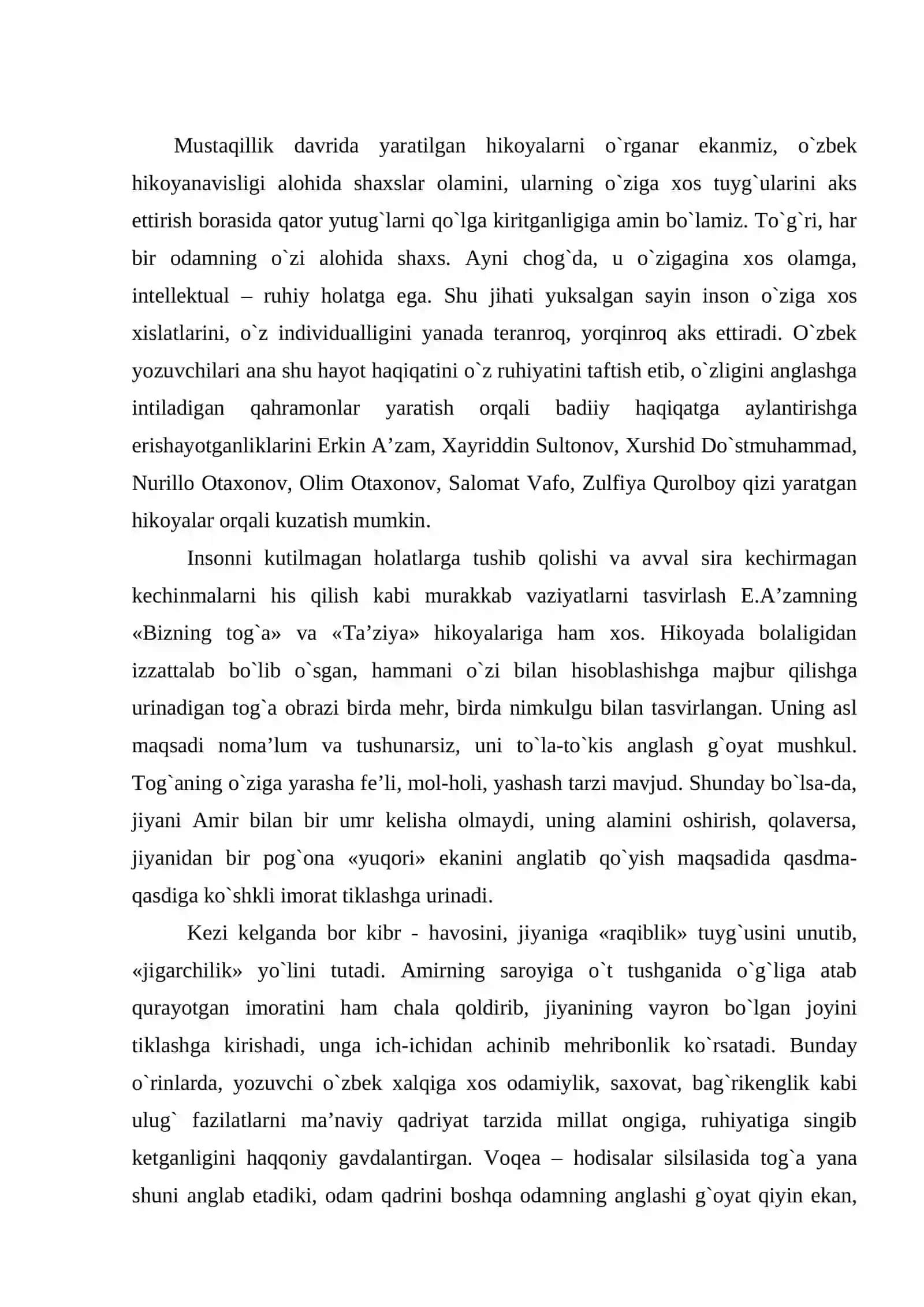 Hozirgi o`zbek nаsrining jаnr vа uslub xususiyatlаri. hikoyachilik 2