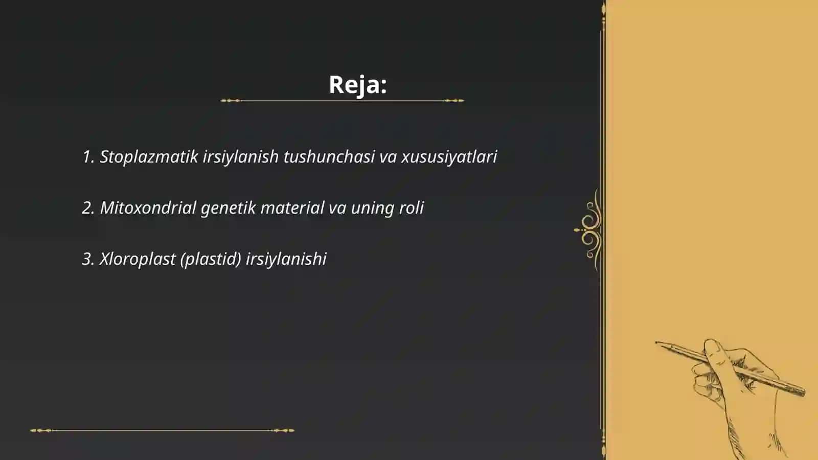 Stoplazmatik irsiylanish 2
