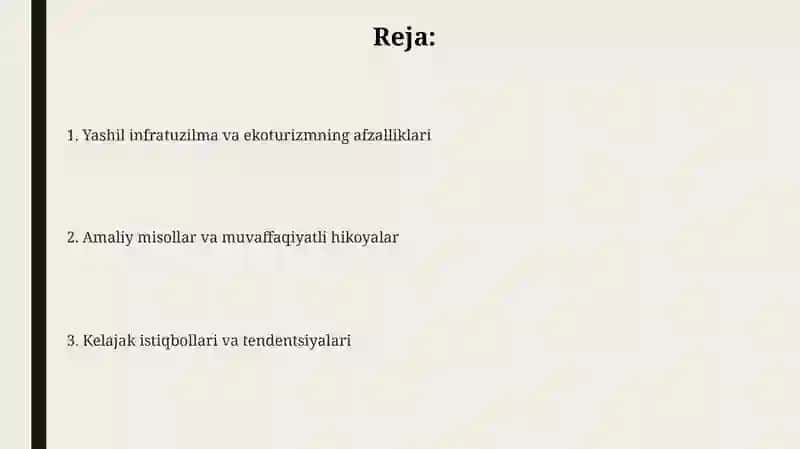 Yashil infratuzilma va ekoturizm 2