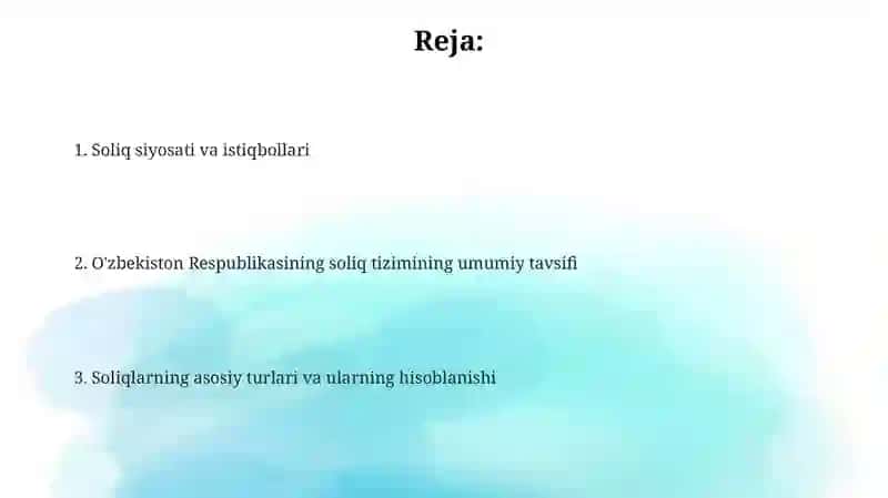 «Jazoir xalq demokratik respublikasi soliq tizimi» 2