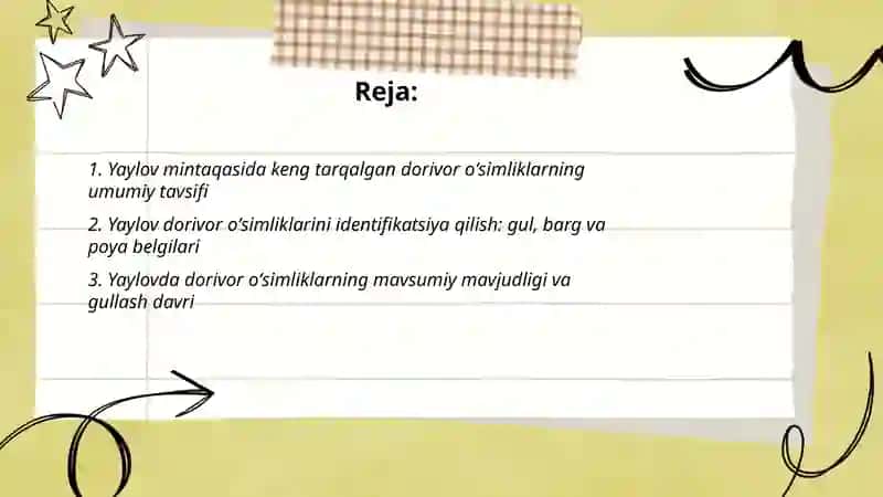 Yaylov mintaqasida keng tarqalgan dorivor oʻsimliklar 2