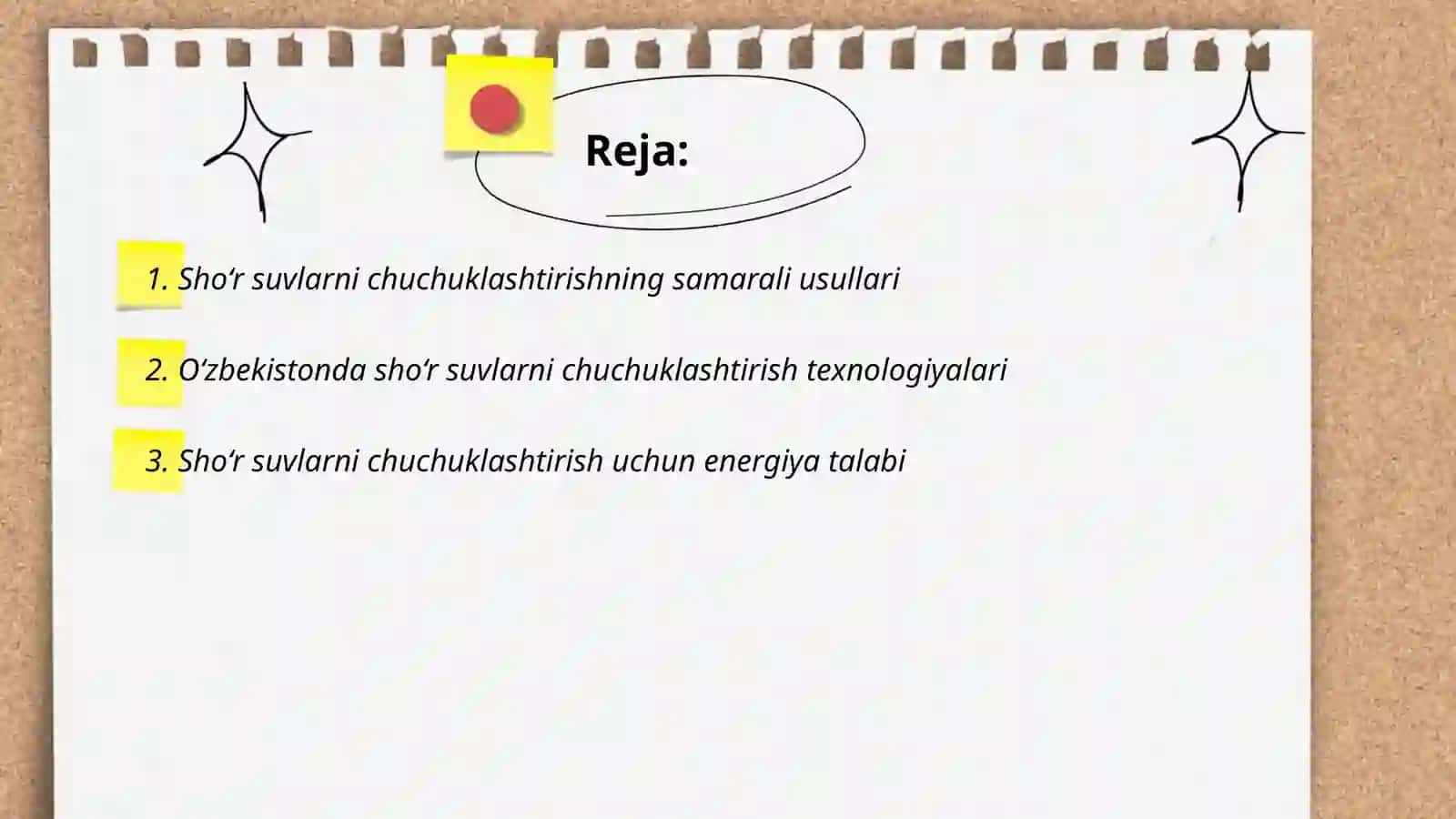 Sho‘r Suvlarni Chuchuklashtirish G‘oyasi 2
