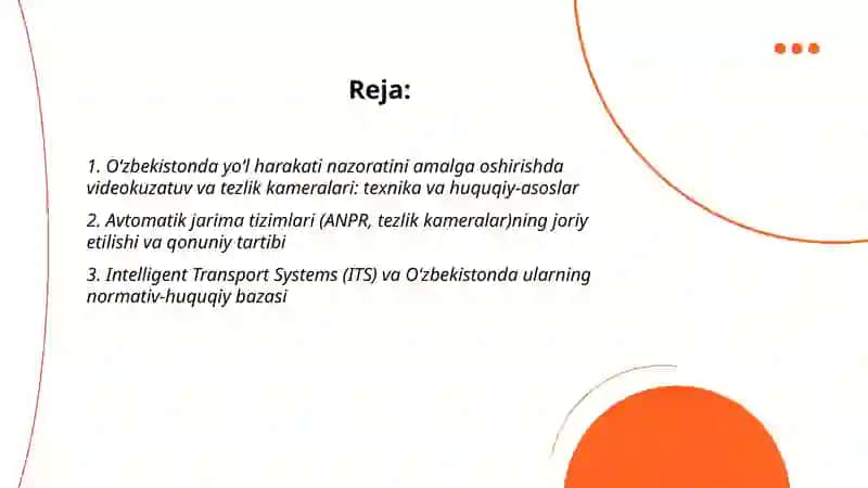 O‘zbekiston Respublikasida yoʻl harakati xavfszligini ta'minlash 2