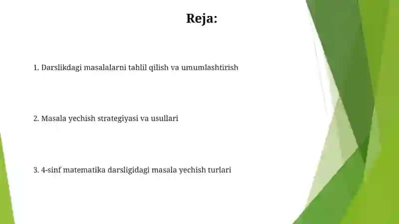 4- sinf matematika darsligida masalalar yechish 2