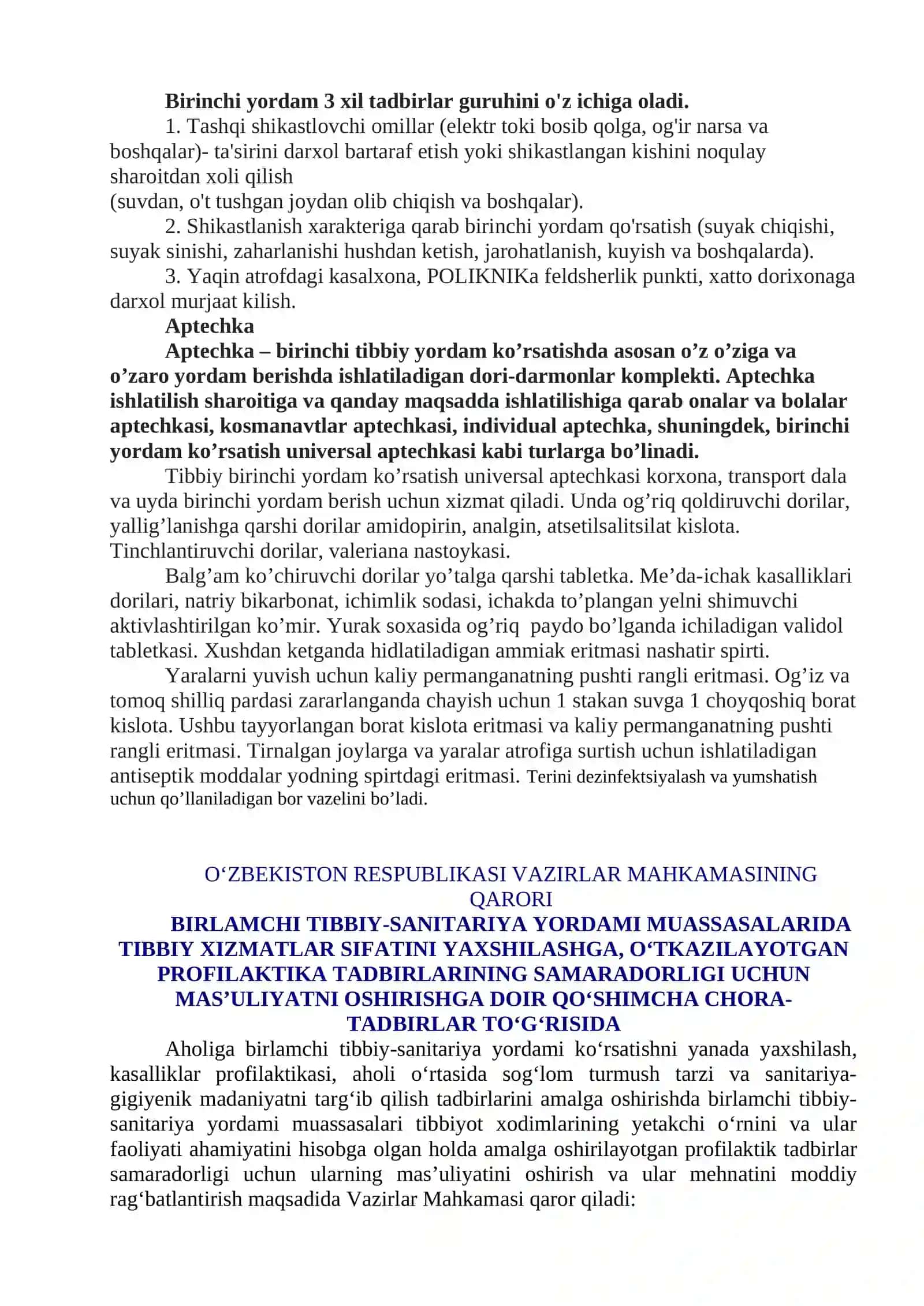 Birlamchi tibbiy yordam ko‘rsatish asoslari 2