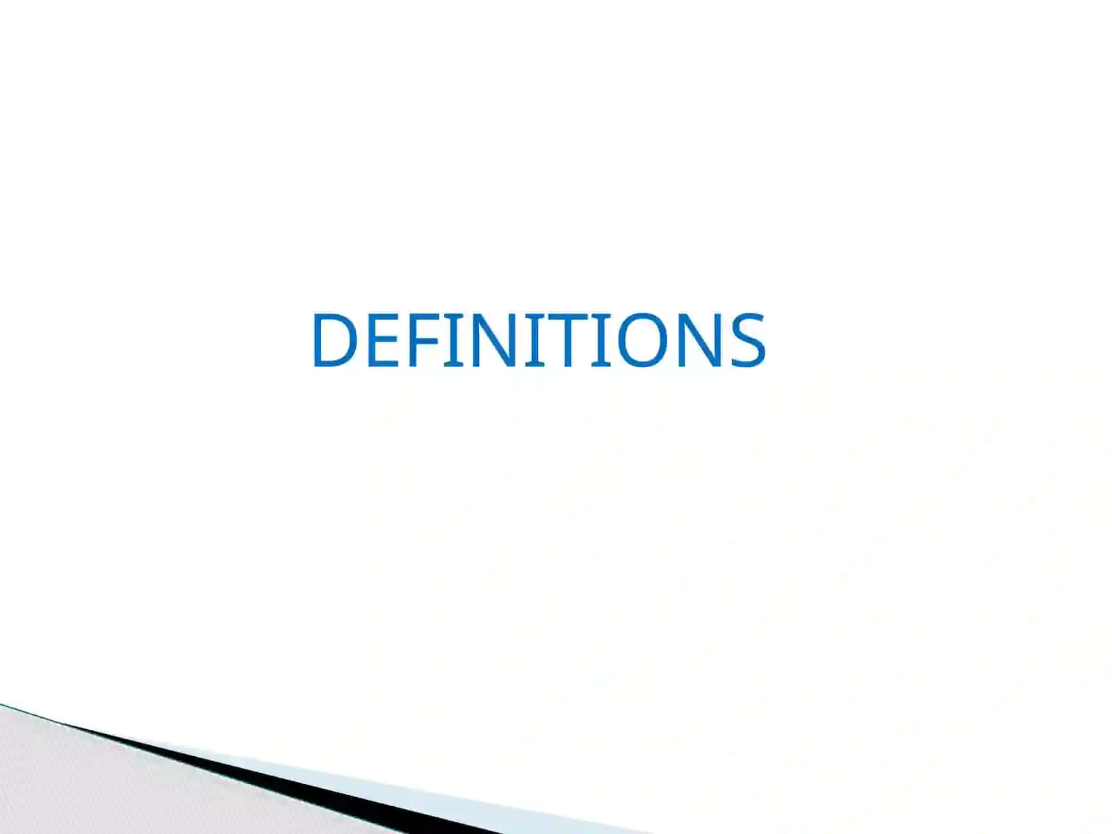 Definitions of Quality Assurance of Raw Materials 2