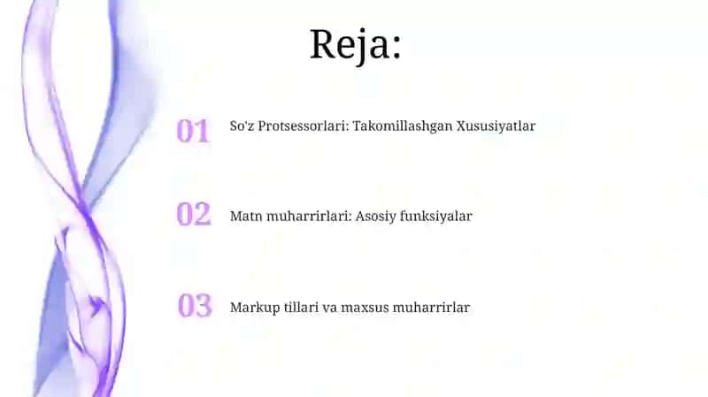 So'z Protsessori va Matn Muharrirlari 2