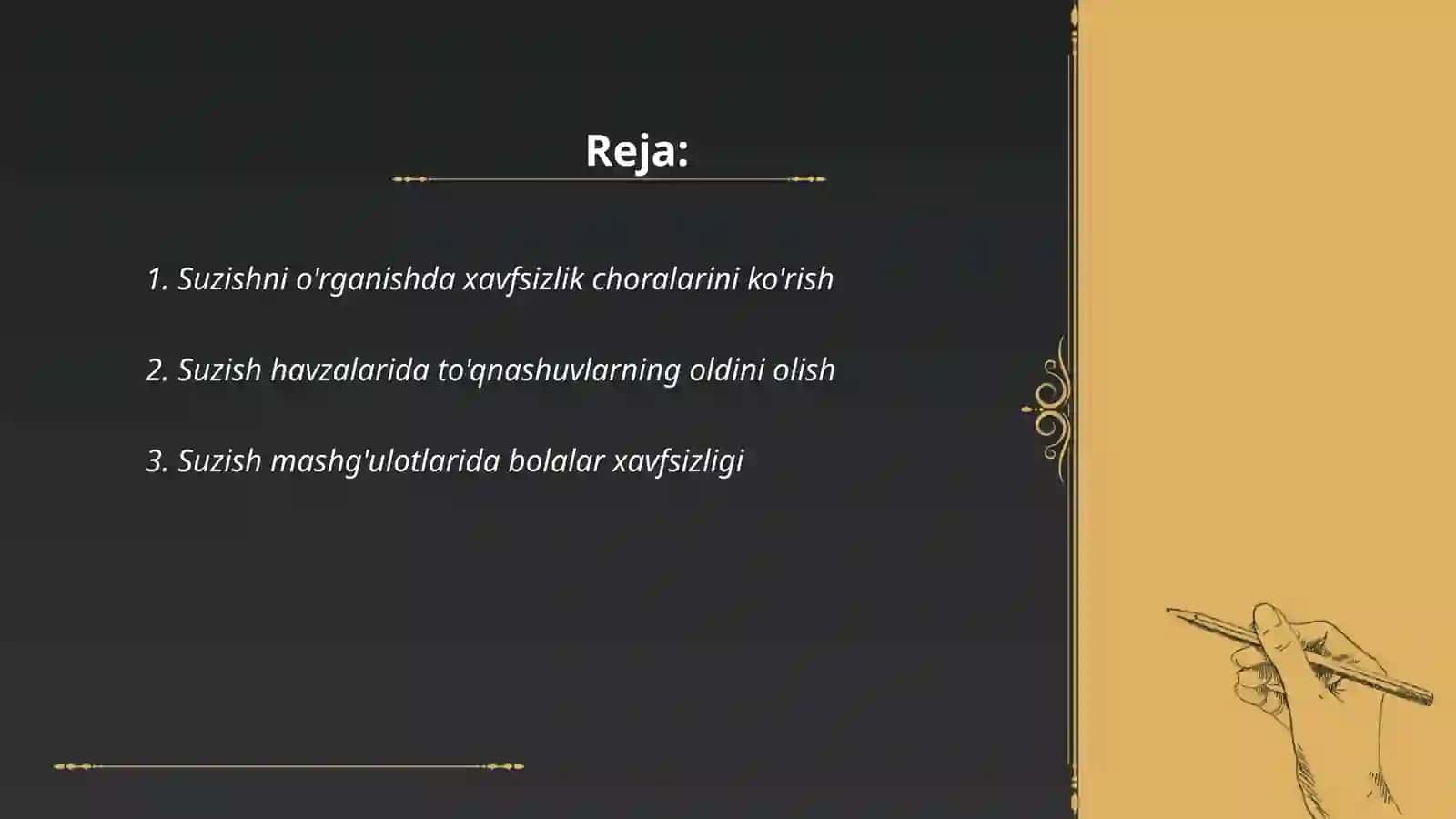 Suzish mashğulotlarida uchraydigan baxtsiz hodisalar va ularni oldini olish 2