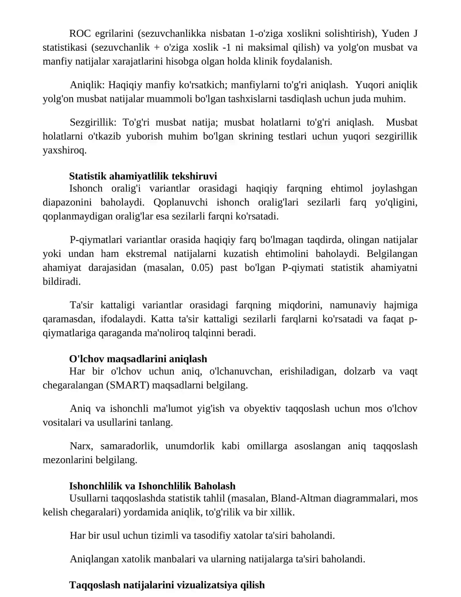 Takroriy oʻlchovlarda ikki tanlanmani taqqoslash mezonlari 2