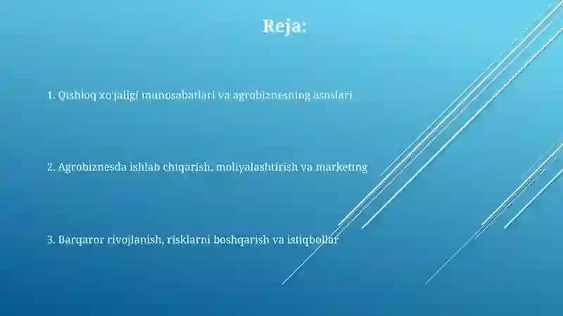 Agrar munosabatlar va agrobiznes 2
