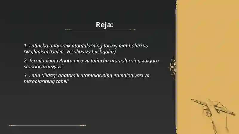 Anatomik Atamalar va Klinik Atamashunoslik 2