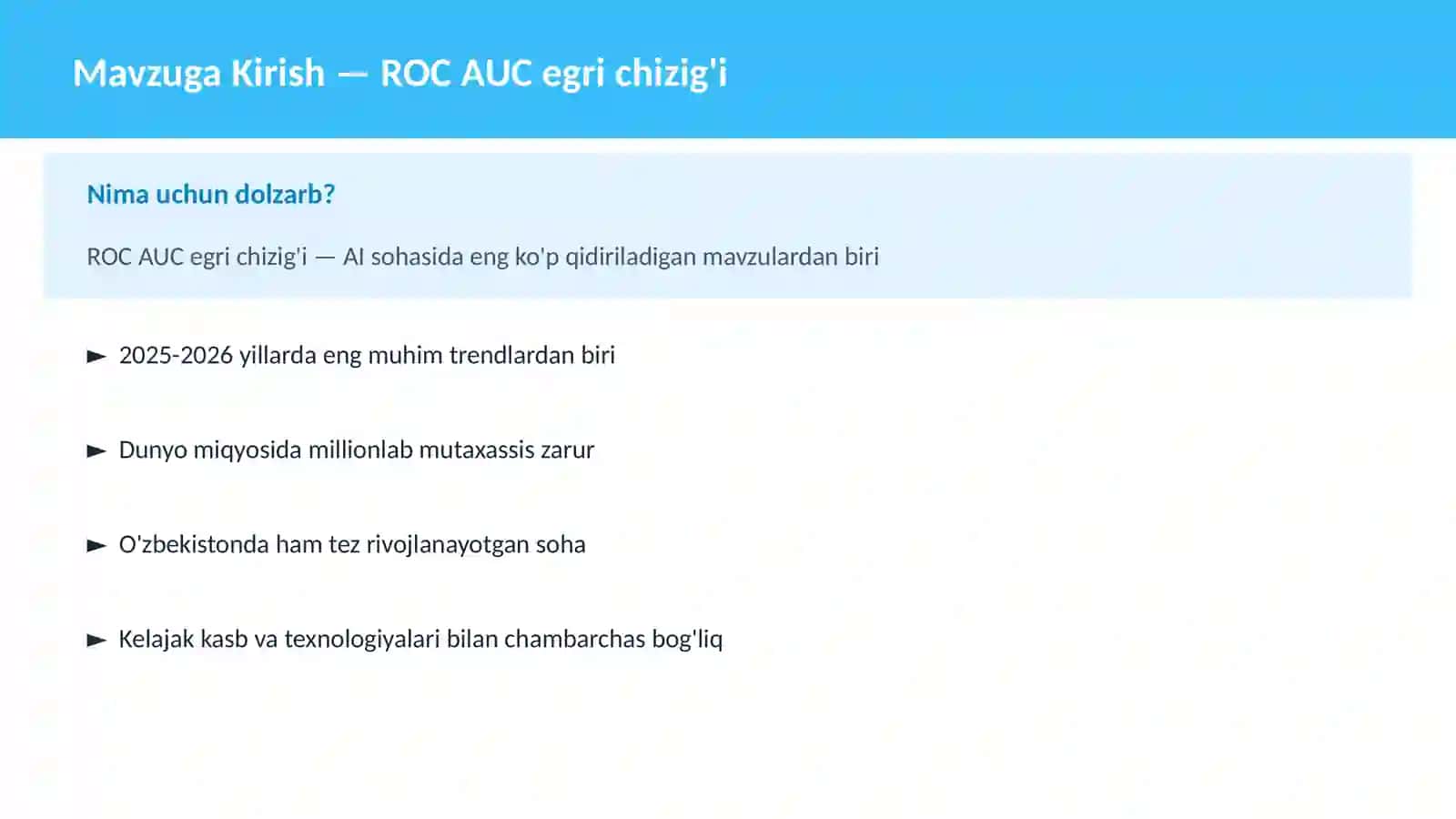 AI | MACHINE LEARNING ASOSLARI 2