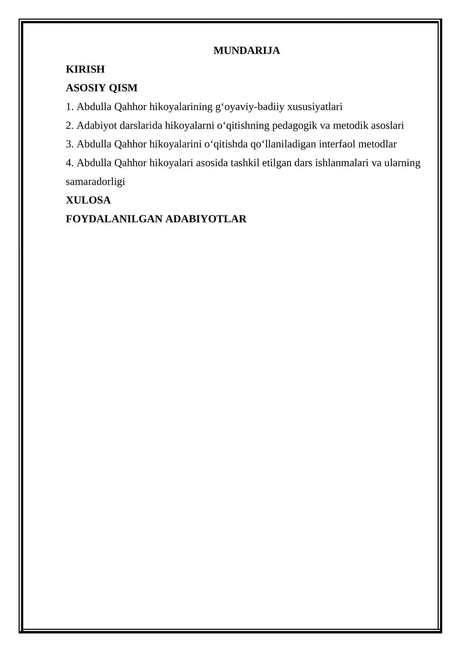 Abdulla Qahhor hikoyalari ustida ishlashning interfaol usullari 2