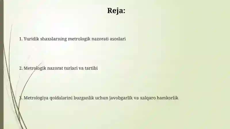 Yuridik shaxslarni metralogik nazorati 2