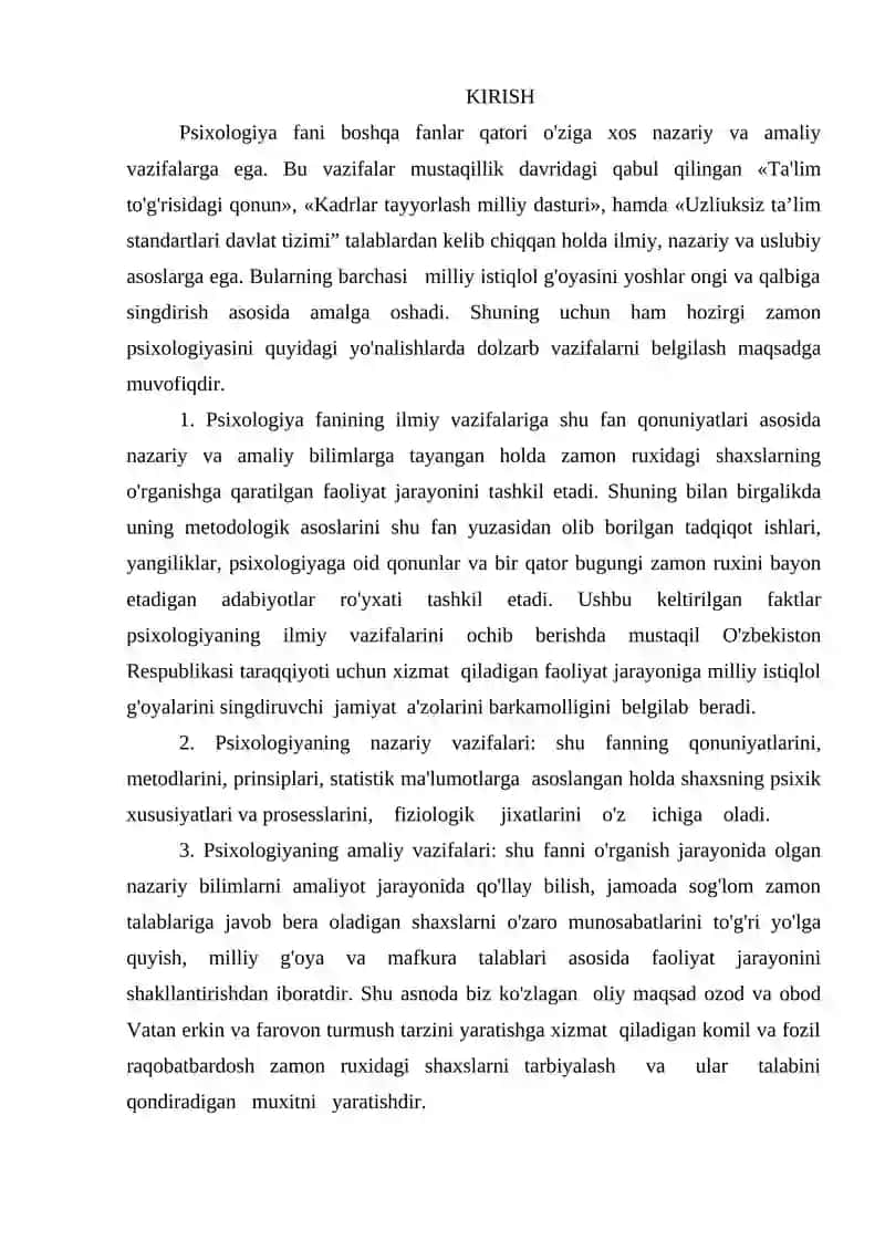 Hozirgi zamon psixologiyasida testning dolzarbligi muammolari 2