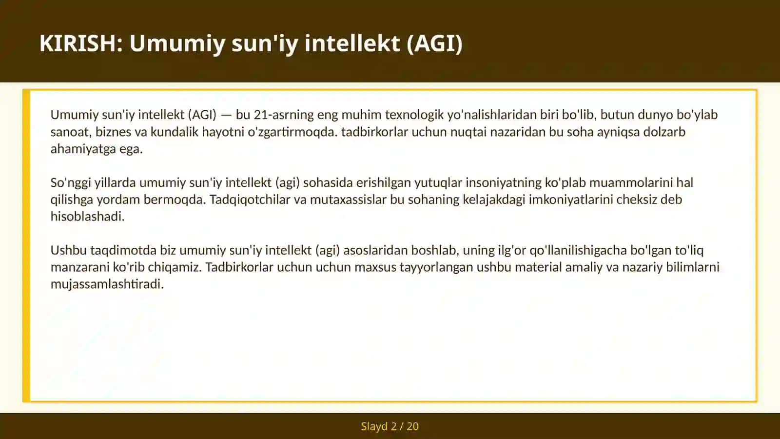 UMUMIY SUN'IY INTELLEKT (AGI) 2