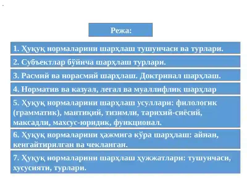 Ҳуқуқ нормаларини шарҳлаш 2