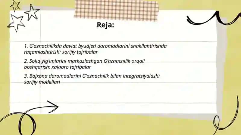 Gʻaznachilikda davlat byudjeti daromadlarini shakllantirishning xorijiy tajribalari 2
