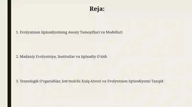 Hozirgi zamon iqtisodiy qarashlari va evalutsiyasi 2