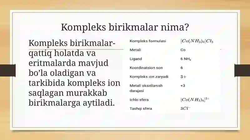 Kompleks birikmalarda oksidlanish-qaytarilish reaksiyalari 2