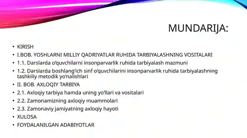 Milliy Qadriyatlar Ruhida Tarbiyala 2