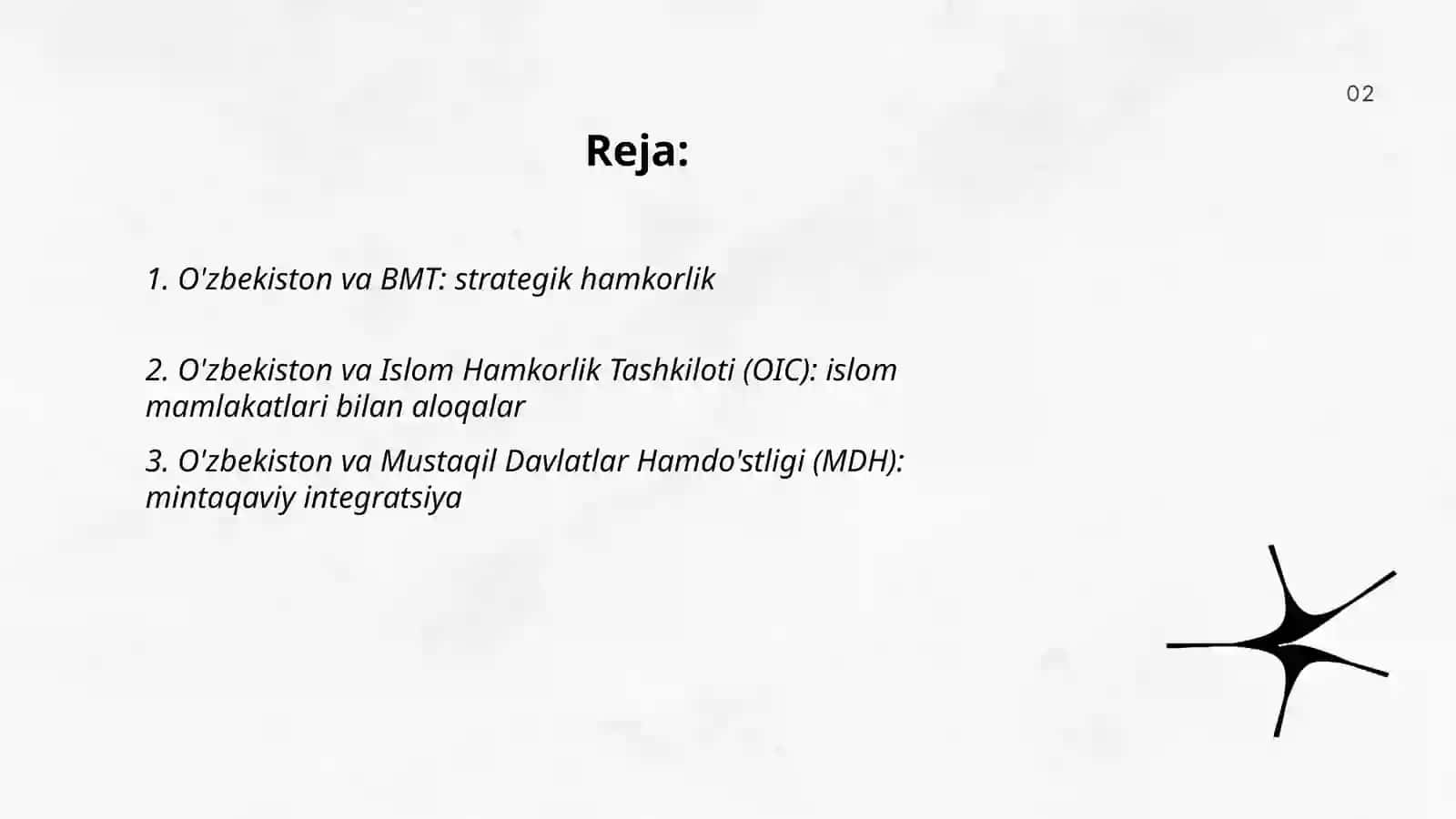 Oʻzbekiston va Jahon hamjamiyati:Oʻzbekistoning xalqaro va mintaqaviy tashkilotlar bilan hamkorlik 2